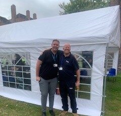 Fish and Lambeth rep at the Tulse Hill Action Day 2024